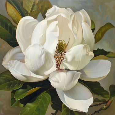 Magnolia Flower Oil Canvas